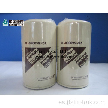 VG1246070030 VG1540080110 VG1540080311 Filtro de combustible Howo